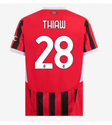 AC Milan Malick Thiaw #28 Primera Equipación 2024-25 Manga Corta